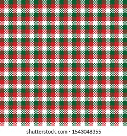 Tartan check seamless pattern. Christmas plaid background