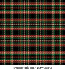 Tartan check seamless pattern. Christmas plaid background