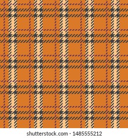 tartan check seamless pattern. orange color.