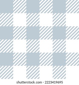 Tartan-Stoffmuster Überdachte Vektorgrafik. Einfach nahtloser Hintergrund schottischen Stils für moderne Designs. Für Tapeten, Textilien, Dekorationen und Verpackungen. Hellgrau und weiß.