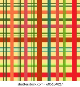 Tartan color seamless pattern. Fashion graphic background design. Modern stylish abstract texture. Colorful template for prints, textiles, wrapping, wallpaper, website etc. Vector illustration