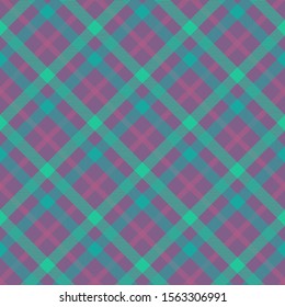 Tartán color patrón vectorial transparente. Textura de tela de plástico. Fondo textil azul revisado