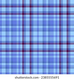 Tartan fabric check of plaid background seamless with a texture textile pattern vector in blue and cyan colors.