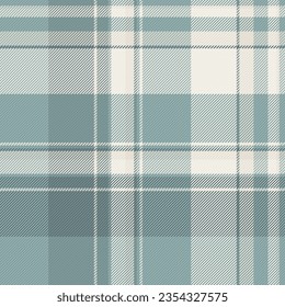 Tartan fabric check of seamless plaid textile with a background vector texture pattern in pastel and white colors.