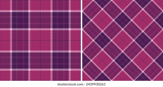 Tartan fabric pattern of check seamless background with a plaid vector texture textile. Set in dark colors for book cover design ideas.