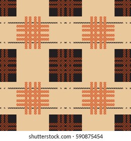 Tartan fabric pattern, vector design