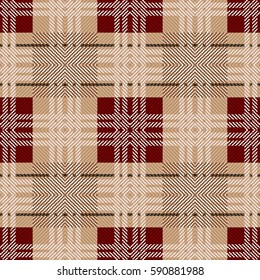 Tartan fabric pattern, vector design