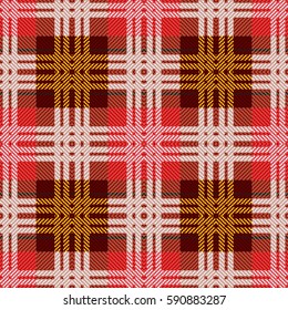 Tartan fabric pattern, vector design