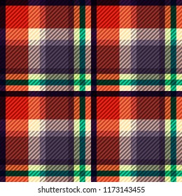 Tartan fabric texture. Seamless pattern. Vector illustration. 