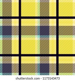 Tartan fabric texture. Seamless pattern. Vector illustration. 