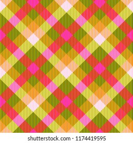 Tartan fabric texture. Seamless pattern. Vector illustration. 