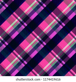 Tartan fabric texture. Seamless pattern. Vector illustration. 