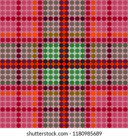 Tartan fabric texture. Seamless pattern. Vector illustration. 