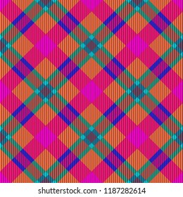 Tartan fabric texture. Seamless pattern. Vector illustration. 