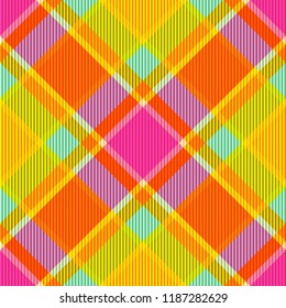 Tartan fabric texture. Seamless pattern. Vector illustration. 