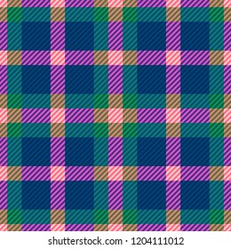 Tartan fabric texture. Seamless pattern. Vector illustration. 
