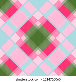 Tartan fabric texture. Seamless pattern. Vector illustration. 