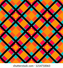 Tartan fabric texture. Seamless pattern. Vector illustration.