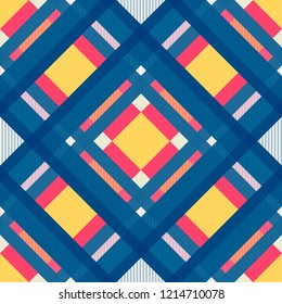 Tartan fabric texture. Seamless pattern. Vector illustration. 