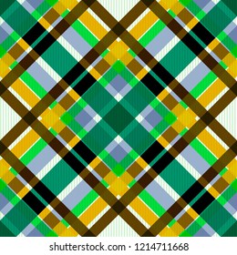 Tartan fabric texture. Seamless pattern. Vector illustration. 
