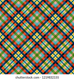 Tartan fabric texture. Seamless pattern. Vector illustration. 