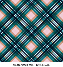 Tartan fabric texture. Seamless pattern. Vector illustration. 