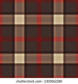 Tartan fabric texture. Seamless pattern. Vector illustration. 