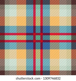 Tartan fabric texture. Seamless pattern. Vector illustration. 