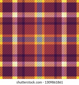 Tartan fabric texture. Seamless pattern. Vector illustration. 