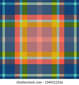 Tartan fabric texture. Seamless pattern. Vector illustration. 