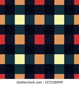 Tartan fabric texture. Seamless pattern. Vector illustration. 