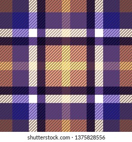 Tartan fabric texture. Seamless pattern. Vector illustration. 