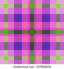 Tartan fabric texture. Seamless pattern. Vector illustration. 