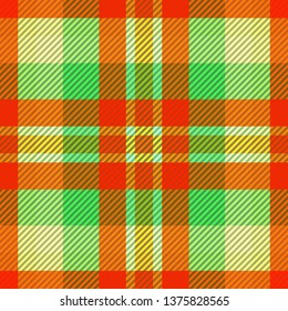 Tartan fabric texture. Seamless pattern. Vector illustration. 