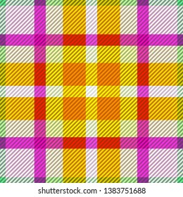 Tartan fabric texture. Seamless pattern. Vector illustration. 