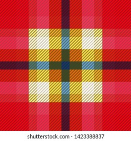 Tartan fabric texture. Seamless pattern. Vector illustration. 