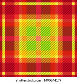 Tartan fabric texture. Seamless pattern. Vector illustration. 