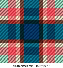 Tartan fabric texture. Seamless pattern. Vector illustration. 