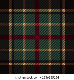 Tartan fabric texture. Seamless pattern. Vector illustration. 