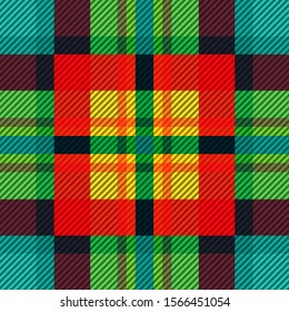 Tartan fabric texture. Seamless pattern. Vector illustration. 