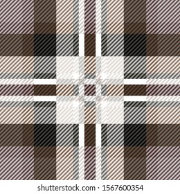 Tartan fabric texture. Seamless pattern. Vector illustration. 