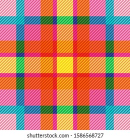 Tartan fabric texture. Seamless pattern. Vector illustration. 