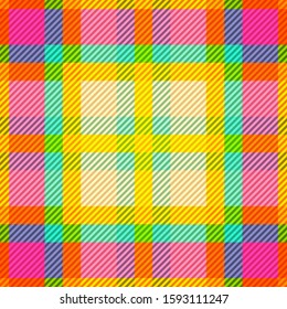Tartan fabric texture. Seamless pattern. Vector illustration. 