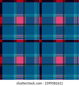 Tartan fabric texture. Seamless pattern. Vector illustration. 