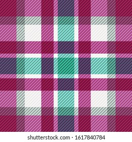 Tartan fabric texture. Seamless pattern. Vector illustration. 