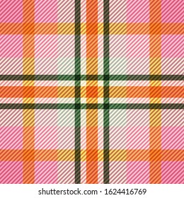 Tartan fabric texture. Seamless pattern. Vector illustration. 