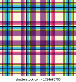 Tartan fabric texture. Seamless pattern. Vector illustration. 