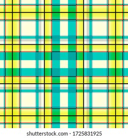 Tartan fabric texture. Seamless pattern. Vector illustration. 