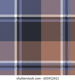 Tartan fabric texture seamless pattern. Vector illustration.