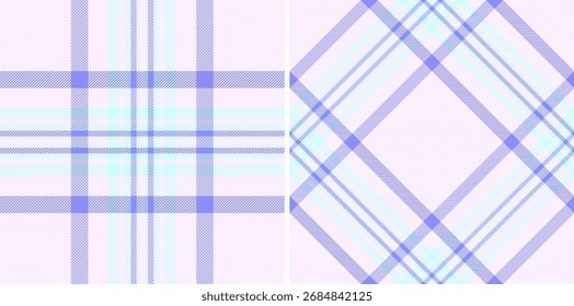 Tartan fabric texture of seamless vector plaid with a check pattern textile background. Set in happy colours. Scottish fashion trends.